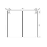 Mereo AIRA Zrkadlová skrinka 80 cm, dub Riviera