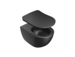 WC sedadlo Uni Chrome Flat, Slim, čierne