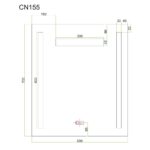 MEREO Zrkadlo 600x700 mm, LED osvetlenie a odhmlievanie