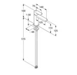 Kludi RENON Umývadlová batéria 110 bez odpadovej súpravy, kefovaný nikel