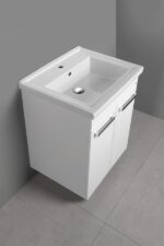 Aqualine POLY Skrinka pod umývadlo 560 mm, 2 dvierka, biela