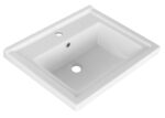 Aqualine ZENO Nábytkové umývadlo 60 mm, s otvorom pre batériu/s prepadom, biela