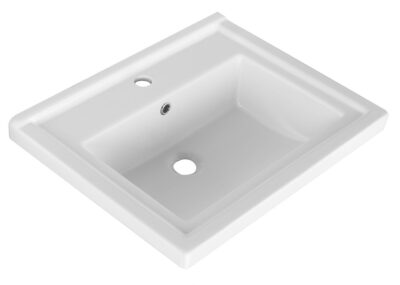 Aqualine ZENO Nábytkové umývadlo 60 mm, s otvorom pre batériu/s prepadom, biela