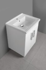 Aqualine ZENO Nábytkové umývadlo 60 mm, s otvorom pre batériu/s prepadom, biela