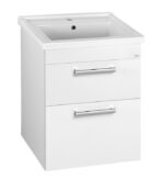 Aqualine ZENO Nábytkové umývadlo 60 mm, s otvorom pre batériu/s prepadom, biela