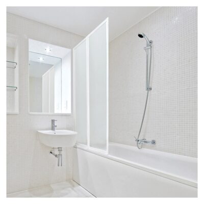 LUX L2 vaňová zástena  dvojdielna 96x140cm, biela/krilex