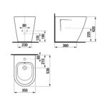 Jika CUBITO STYLE Stojaci bidet kapotovaný, biela