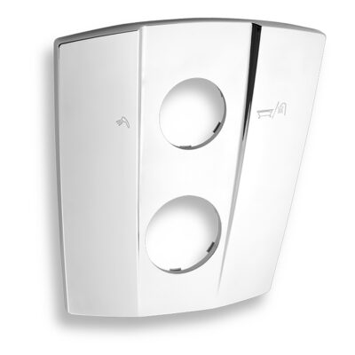 Kryt podomietkového boxu s prepínačom METALIA trapez - chróm, KRYT0050RF,0