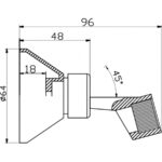 Držiak sprchy kĺbový, plastový, chróm, D/PIXY,0