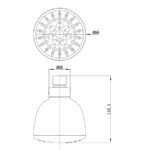 Pevná sprcha samočistiaca priemer 86 mm, chróm, RUP/124,0