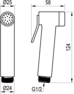 Bidetová sprška 963.00CR, chróm