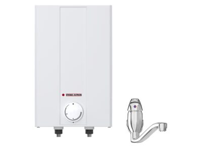 Malý zásobníkový ohrievač vody beztlakový nad umývadlo 5l, 2kW, 230V s armatúrou Slovarm (EO 5 N)