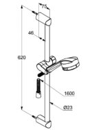 Kludi ZENTA Sprchová súprava 600 mm, 3 prúdy, chróm