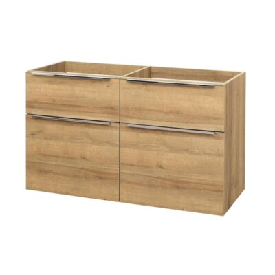 Kúpeľňová skrinka 1205x700x476 mm Mereo MAILO, spodná, 4 zásuvky, dub Riviera/madlo chróm