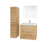 Kúpeľňová skrinka 1205x700x476 mm Mereo MAILO, spodná, 4 zásuvky, dub Riviera/madlo chróm