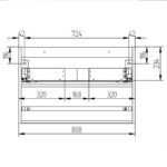 Mereo AIRA Skrinka pod umývadlo 808 mm, 2 zásuvky, Push-open systém, biela lesklá