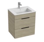 Skrinka s umývadlom 550x430 mm JIKA Cube, 2 zásuvky, jaseň