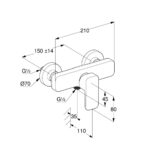 Sprchová jednopáková batéria KLUDI Renon, matná biela