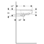 Malé umývadlo GEBERIT Smyle Square 50x41 cm, biela