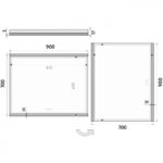 Zrkadlo s LED osvetlením 900x700 mm, NIMCO