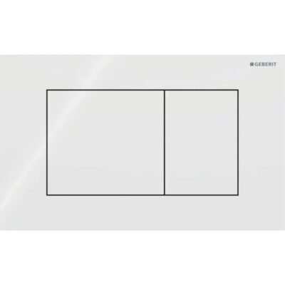 Ovládacie tlačidlo Geberit Sigma40, pre dvojité splachovanie, biela/lesklé sklo