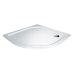 Štvrťkruhový sprchovací kút Mereo LIMA 90 cm, chróm ALU/sklo Point, vr. vaničky a sifónu