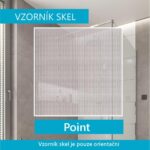 Štvrťkruhový sprchovací kút Mereo LIMA 90 cm, chróm ALU/sklo Point, vr. vaničky a sifónu