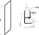 Pevná bočná stena RAVAK Supernova APSS 900x1980 mm, biela/sklo Transparent