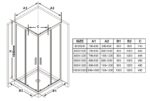 Sprchový kút 1/2 RAVAK Blix Slim BLSRV2K 800x1950 mm, lesklý chróm/sklo Transparent