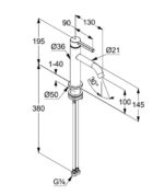 Umývadlová batéria Kludi NOVA FONTE, matná tehlová