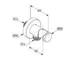 Pripojovacie kolienko s držiakom sprchy Kludi A-QA DN15, kartáčované zlato