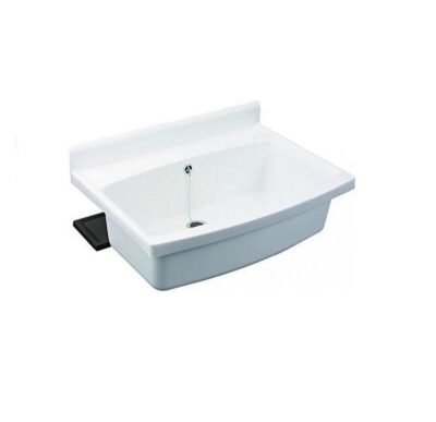 Drez s prepadom a zadnou stenou 70x50 cm, biely plast