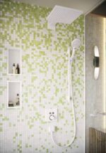 Prípojka hadice HANSGROHE Fixfit Square so spätným ventilom DN15, matná biela