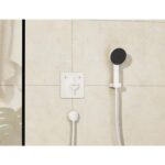 Sprchový set HANSGROHE Pulsify - ručná sprcha 3 prúdy, sprchová hadica 160 cm , držiak, matná biela